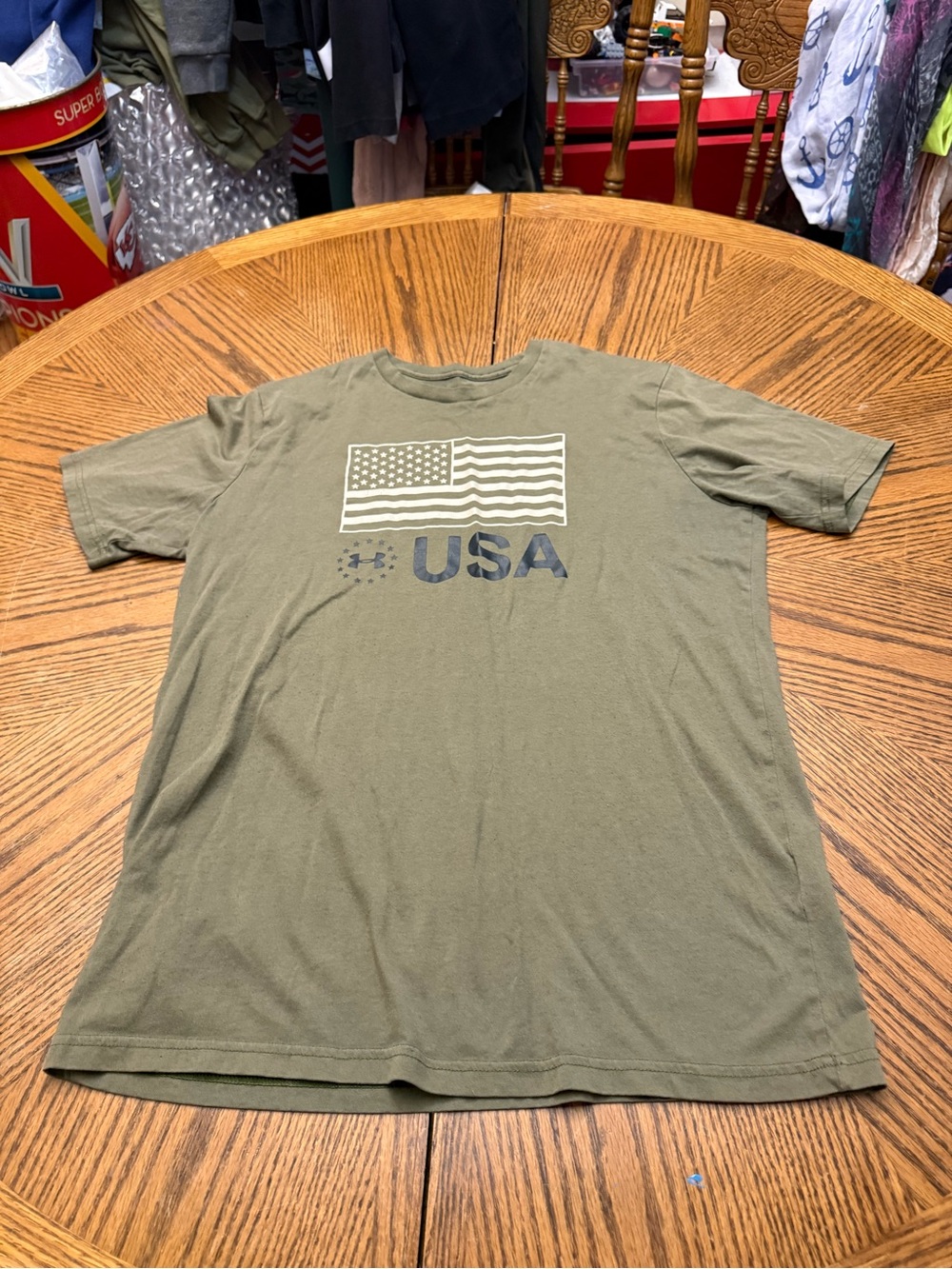 Under Armour Olive Green USA Graphic Short Sleeve Tee